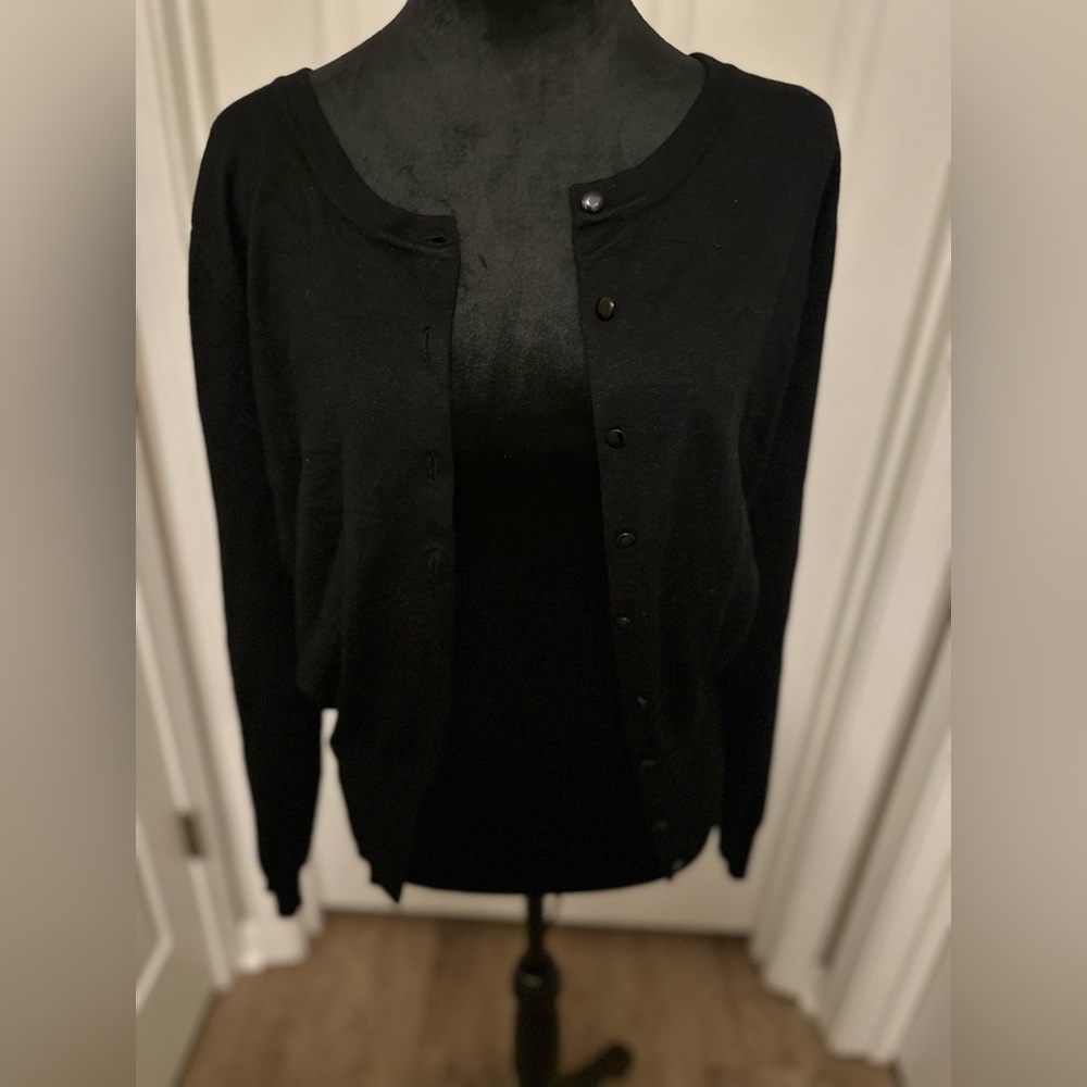 Black button down cardigan